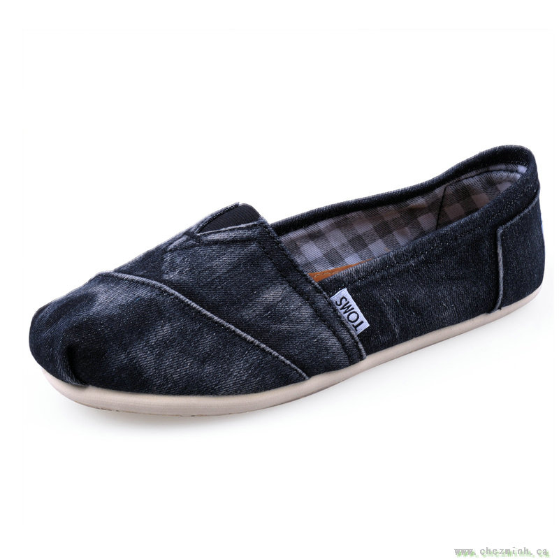 2014 Toms Shoes Men Black Stone-Washed Twill sale