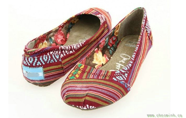 2014 Toms Women Low-Cut Uppers Ballerina Shoes Red sale