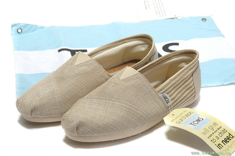 2014 Toms Army Stripe Cream Burlap Women Classics sale