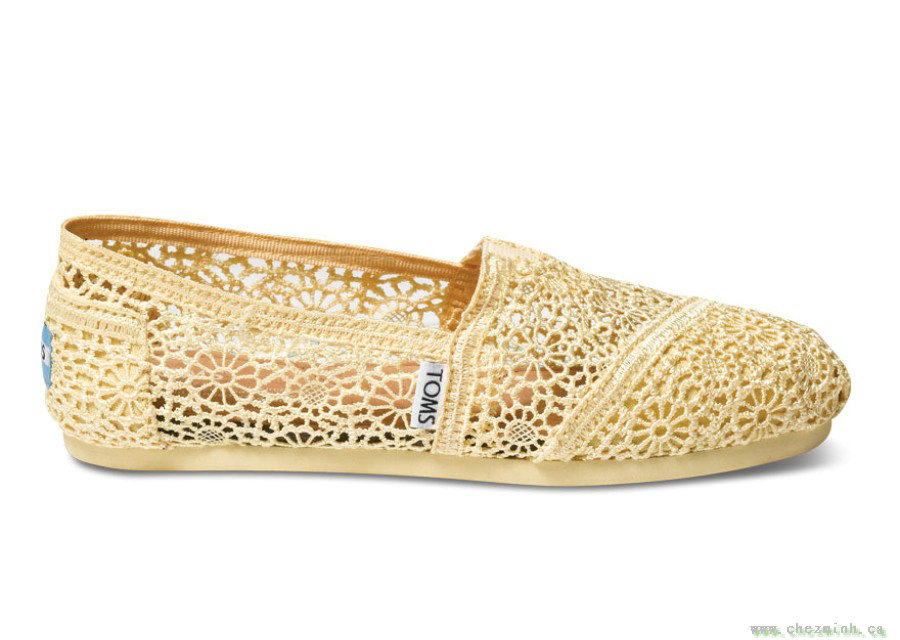 2014 Toms Lemon Crochet Women Classics sale