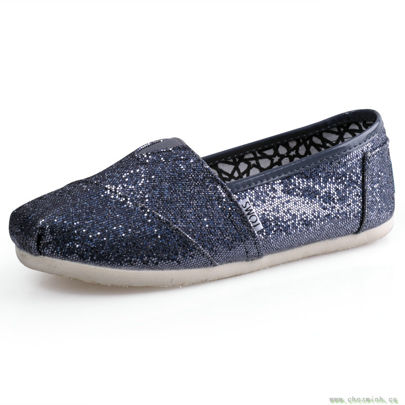 2014 Toms Navy Women Glitters sale