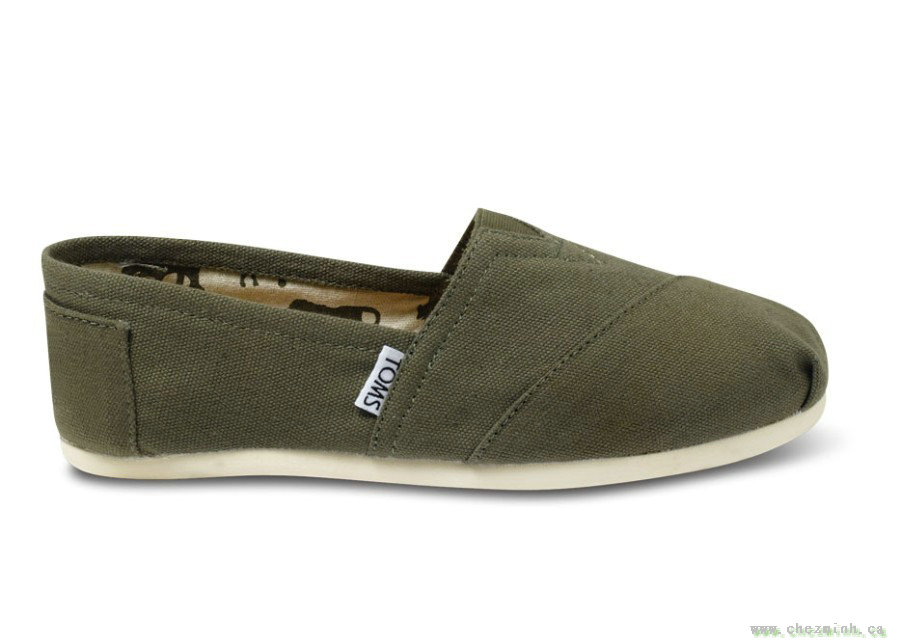 2014 Toms Olive Canvas Men Classics sale