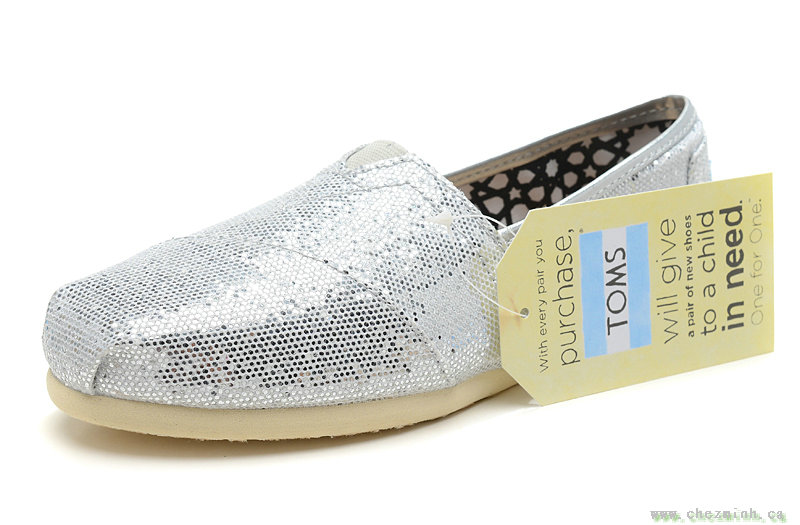 2014 Toms Silver Women Glitters sale