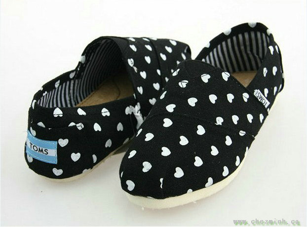 2014 Toms Women Canvas Love Dot Multi Black sale