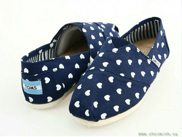 2014 Toms Women Canvas Love Dot Multi Blue sale