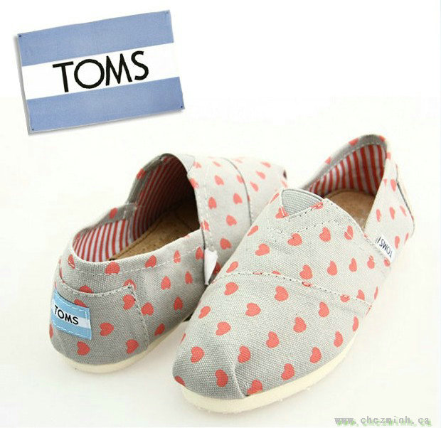 2014 Toms Women Canvas Love Dot Multi Cream sale