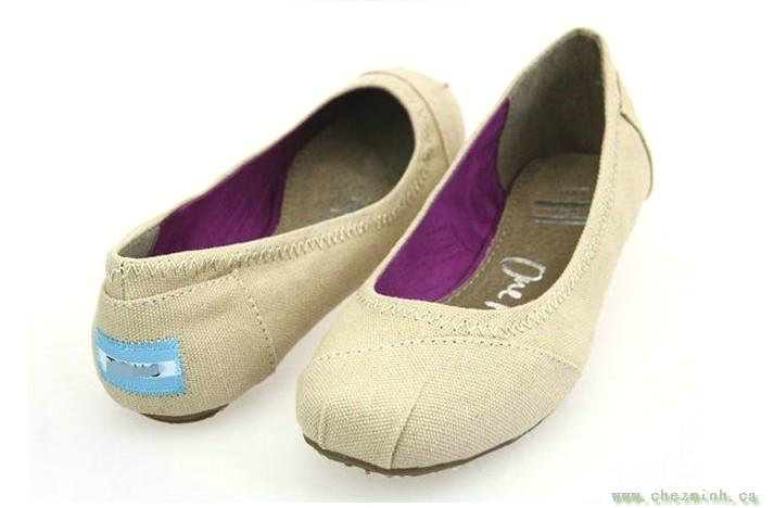 2014 Toms Women Low-Cut Uppers Ballerina Shoes Cream sale