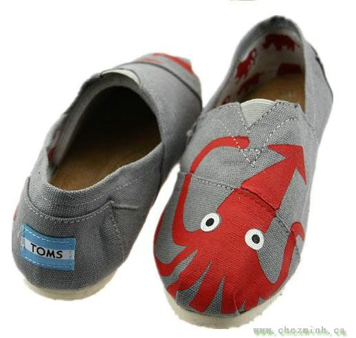 2014 Toms Women Octopus Classics Shoes Gray sale