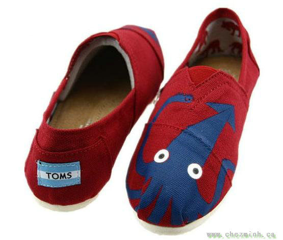 2014 Toms Women Octopus Classics Shoes Red sale